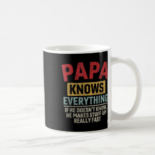 Caneca De Café Sabe Tudo Engraçado Dia dos Pais Papai 