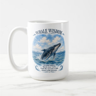 Caneca De Café Sabedoria da Baleia: Confie nas Correntes