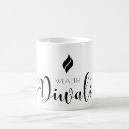 Caneca De Café Sabedoria da Riqueza da Saúde de Diwali