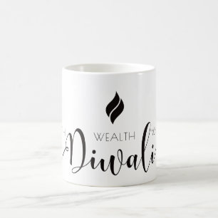 Caneca De Café Sabedoria da Riqueza da Saúde de Diwali