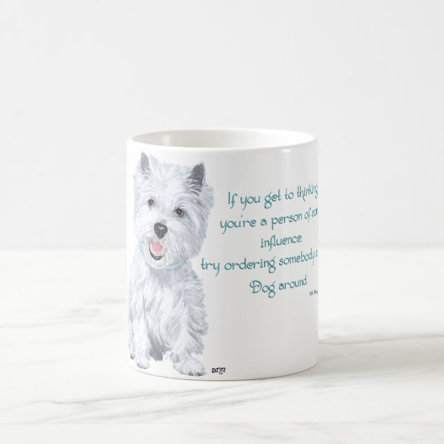 Caneca De Café Sabedoria do Westie - Influente? (Centro)