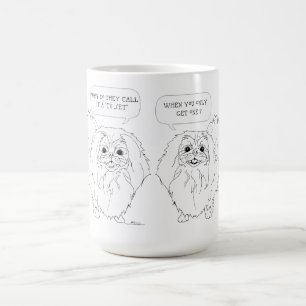 Caneca De Café Sabedoria e Perspicácia do Pequinês