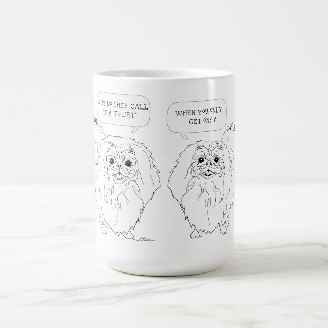 Caneca De Café Sabedoria e Perspicácia do Pequinês (Centro)