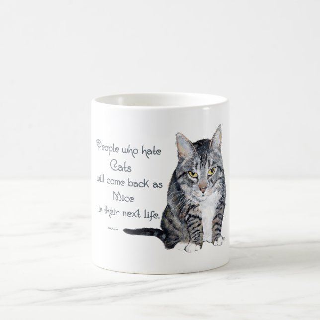 Caneca De Café Sabedoria Gata - Pessoas que odeiam Gatos (Centro)