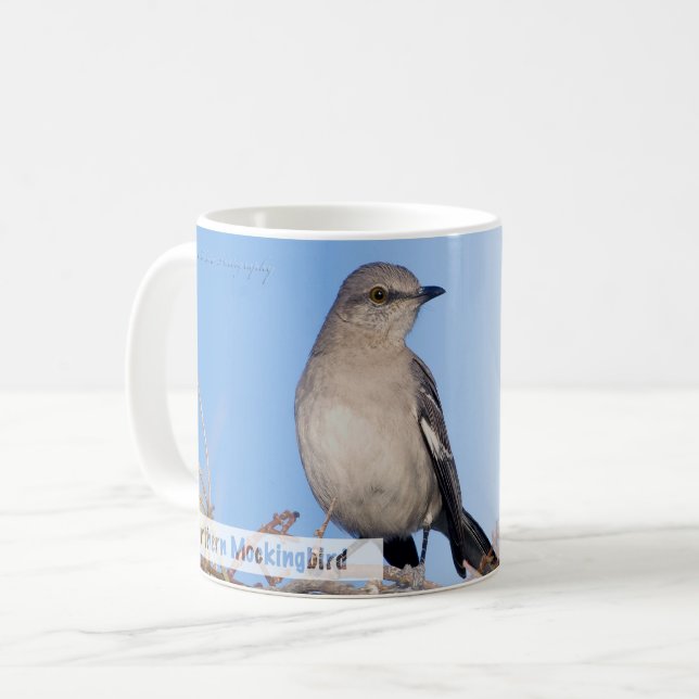 Caneca De Café Sabiá-do-norte Salmo 40:3 KJV (Frente Esquerda)
