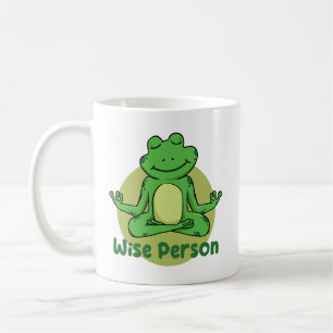 Caneca De Café Sábio Kawaii sapo engraçado fazendo poses ioga