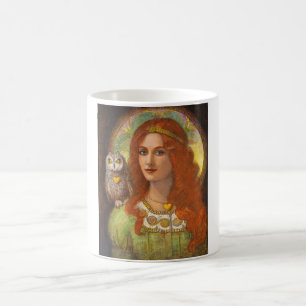 Caneca De Café Sábios coruja e senhora celtas