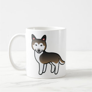 Caneca De Café Sable Cartoon Siberian Husky Dog