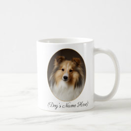 Caneca De Café Sable Sheltie Personalizado ao Meu Lado