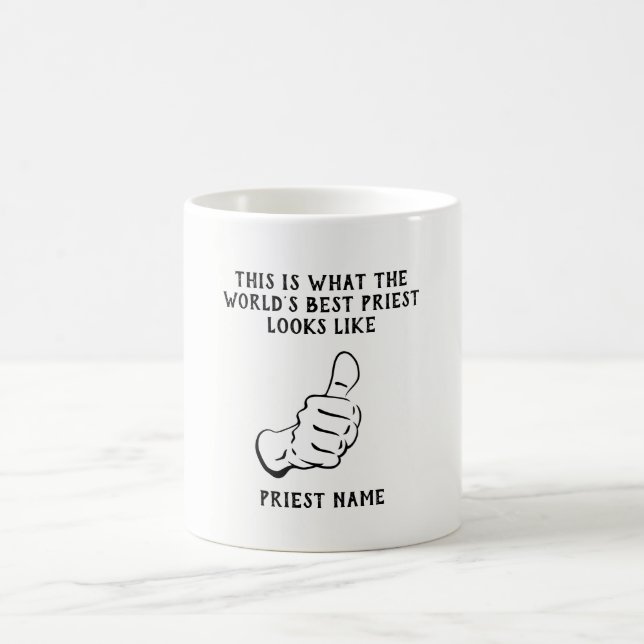 Caneca De Café Sacerdote Engraçado Dotado do Mundo é o MELHOR Inc (Centro)
