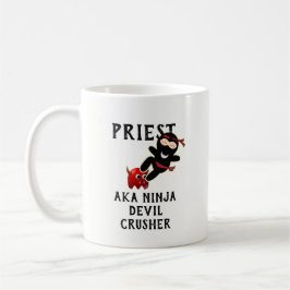 Caneca De Café Sacerdote Engraçado Presente AKA Ninja Devil Crush