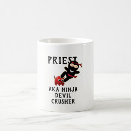 Caneca De Café Sacerdote Engraçado Presente AKA Ninja Devil Crush