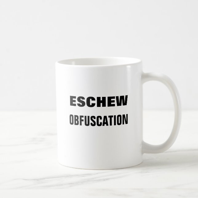 CANECA DE CAFÉ SACO DE OBFUSCAÇÃO ESCHEW (Direita)