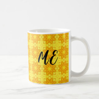 Caneca De Café saco de tote personalizável com padrão amarelo bri