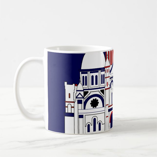 Caneca De Café Sacre Coeur, Montmartre, Paris, França (Esquerda)