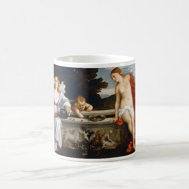 Caneca De Café Sacred and Profane Love, Tiziano Vecelli, 1515 (Centro)