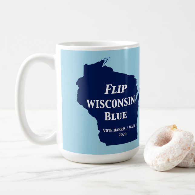 Caneca De Café Sacudir Wisconsin Blue em 2024 (Com Donut)