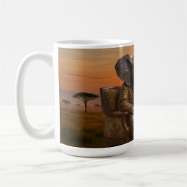 Caneca De Café Safari Gentleman Elephant