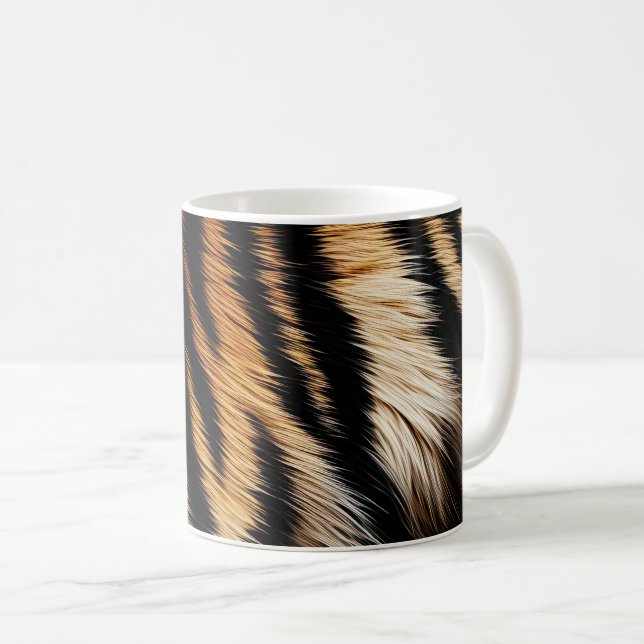 Caneca De Café Safari Orange Black Tiger (Frente Esquerda)