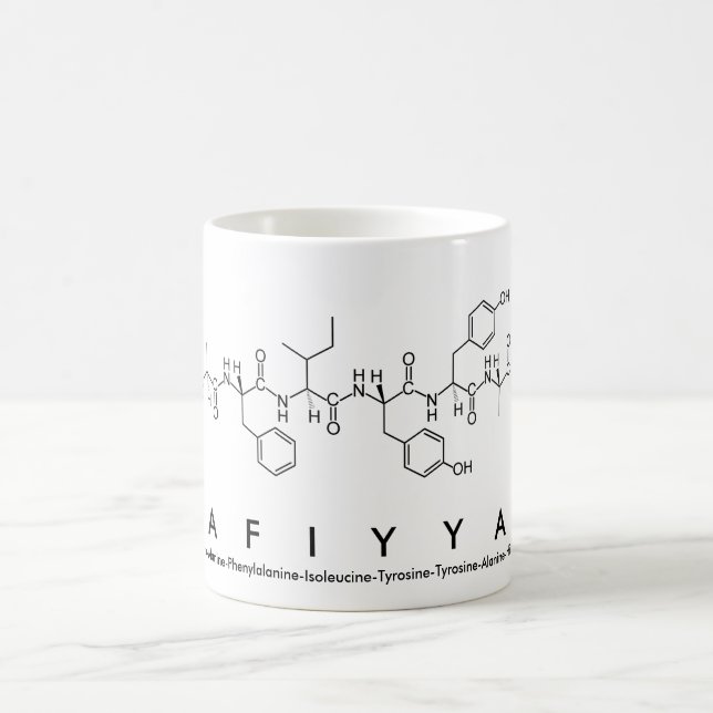 Caneca De Café Safiyyah peptide name mug (Centro)