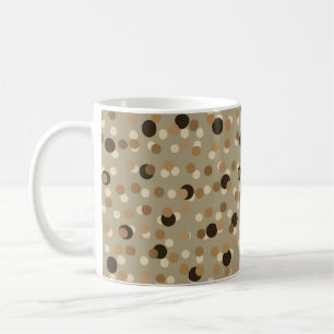 Caneca De Café sage, areia, pontos marrons e bege