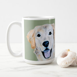 Caneca De Café Sage do Cachorro do Retriever do Ouro de Aquarela