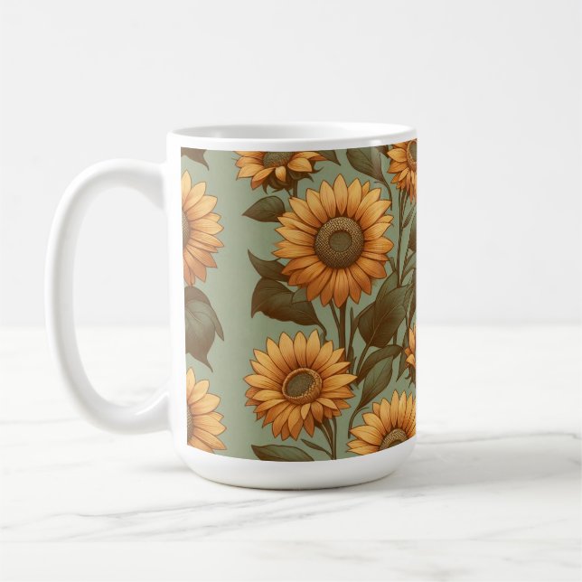 Caneca De Café Sage e Sunflower II (Esquerda)
