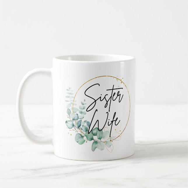Caneca De Café Sage Floral SisterWife Coffee Mug (Esquerda)