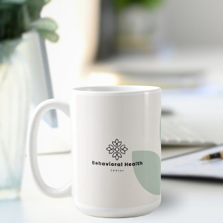 Caneca De Café Sage Green Leaf Cream Counselor Behavioral Health 