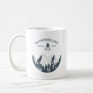 Caneca de Café Sage Green Vintage Mountain Wanderl