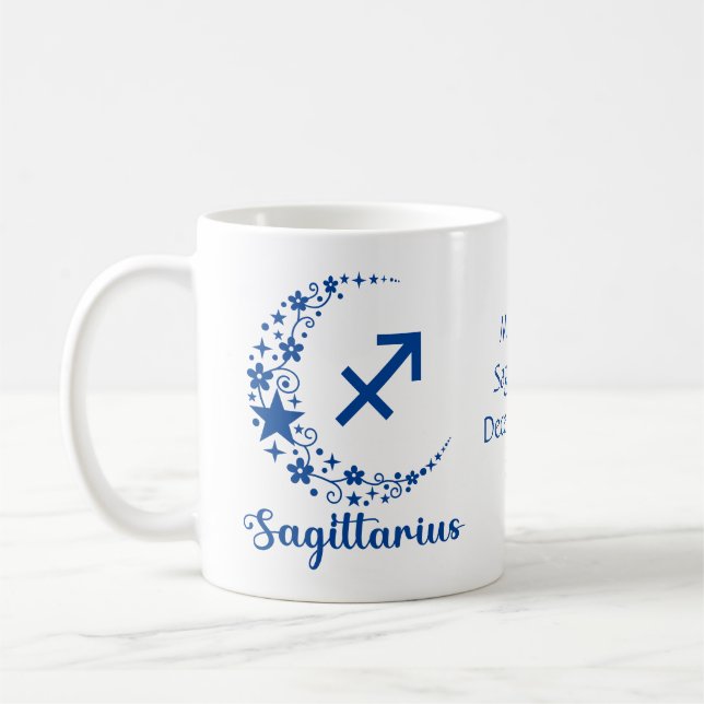 Caneca De Café Sagitário Astrologia Zodiaca Astrologia de Anivers (Esquerda)