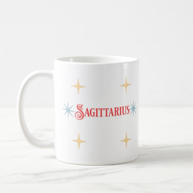 Caneca De Café Sagitário Sinal Astrológico Café Mug (Esquerda)