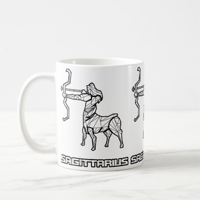 Caneca De Café Sagitário Sinal Zodiac Mug (Esquerda)