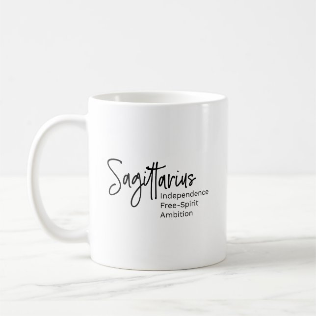 Caneca De Café Sagitário zodiaco sinal positivo (Esquerda)