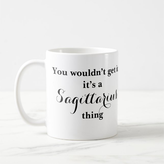 Caneca De Café Sagittarius Astrologia Zodiac Funny Mug (Esquerda)