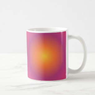 Caneca De Café Sagittarius Aura Gradient Zodiac, Amarelo Roxo