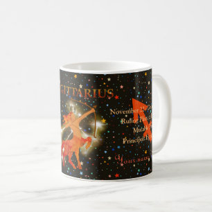Caneca De Café Sagittarius zodiac moderno personalizado