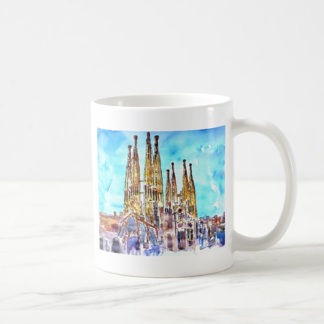 Caneca De Café Sagrada Familia Barcelona (Direita)