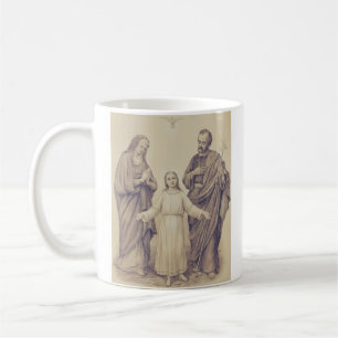 Caneca De Café Sagrada Família Jesus, Virgem Maria e São José 