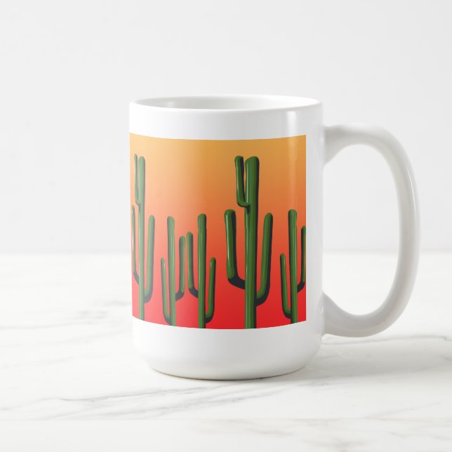 Caneca De Café Saguaro Cactus Sunset Mug (Direita)