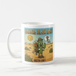 Caneca De Café Sahara Black Light DJ Cactus Cartoon
