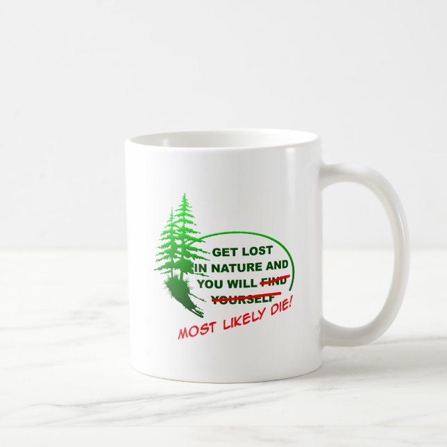 Caneca De Café Sai da Floresta Engraçada (Direita)