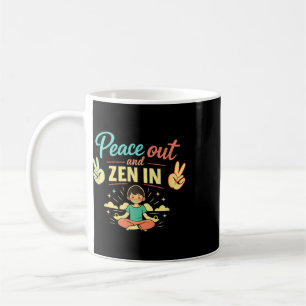 Caneca De Café Saia em Paz e Zen em Vibrações Frias Arte de Saúde
