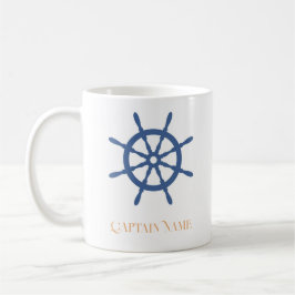 Caneca De Café Sail Away NMaritime Beach Personalised Ship Helm