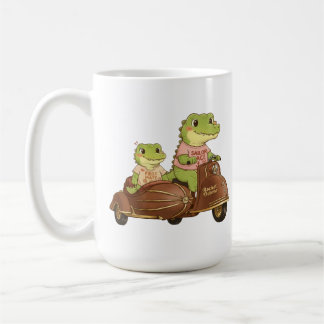 Caneca De Café Sailor Ace and First Mate Gator Duo - Retro Advent