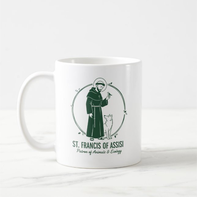 Caneca De Café Saint Francis of Assisi: Patron of Animals (Esquerda)