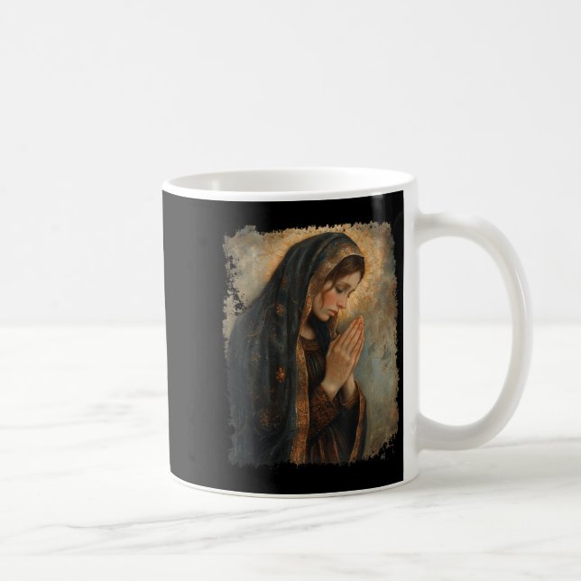 Caneca De Café Saint Mary Praying Mother Of Jesus  (Direita)