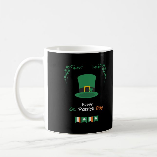 Caneca De Café Saint Patricks Day Lucky Irish - Funny Lucky Irish (Esquerda)