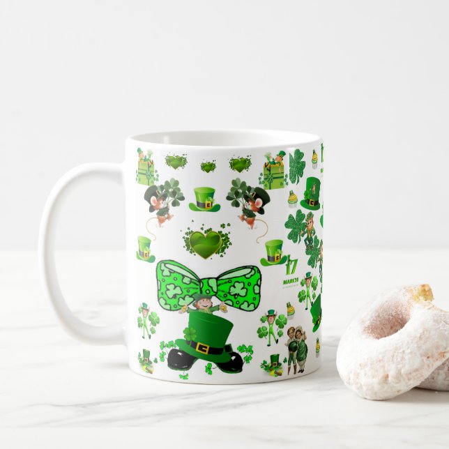 Caneca De Café Saint Patrick's Day Mug (Com Donut)