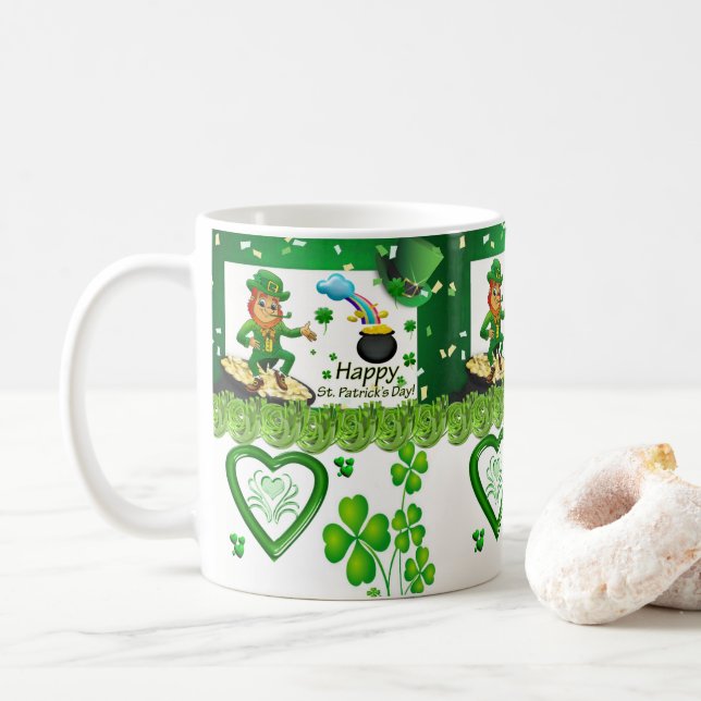 Caneca De Café Saint Patrick's Day Mug (Com Donut)